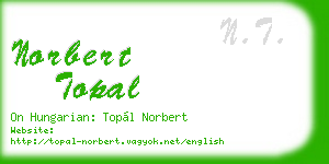 norbert topal business card